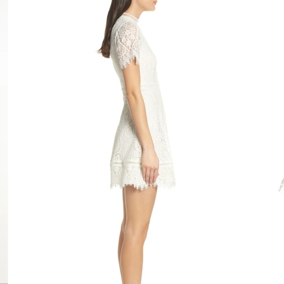 BB Dakota Short Sleeve Lace FitFlare dress - Picture 8 of 11